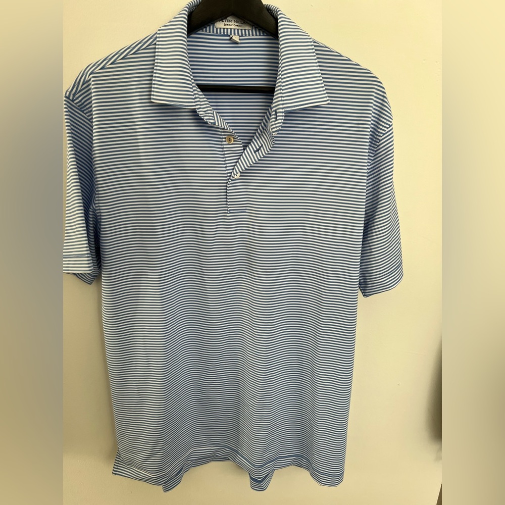 Peter Millar Striped golf polo